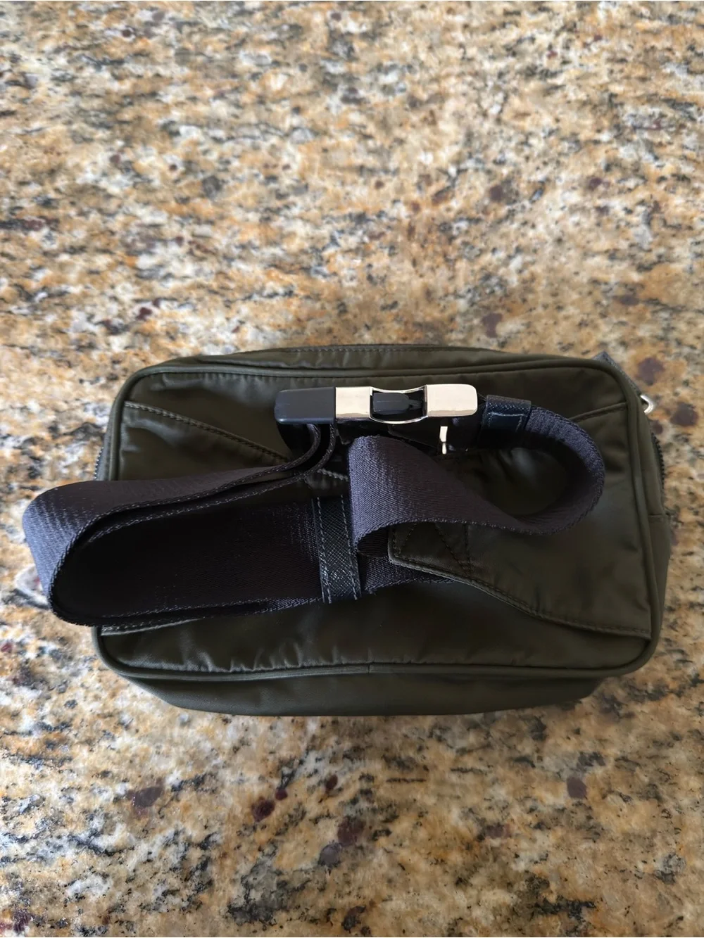 Prada Olive Nylon Belt Bag with Black Strap - Picture 3 of 6